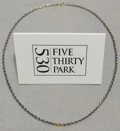 【530 FIVE THIRTY PARK 】チャーム no.5 Anchor Chain Crystal Charm Necklace