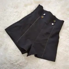 palglg sroku ショートパンツ　短パン　ブラック　黒　ボタン　裏地あり