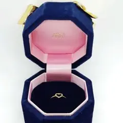 アーカー K18 ハート ダイヤ 0.03ct リング 7号 箱