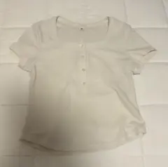 GU ワッフルヘンリーネックT