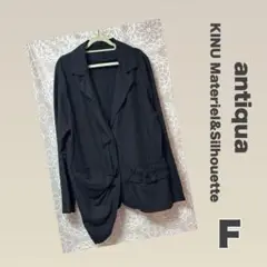 【F】KINU Materiel&Silhouette　アシンメトリージャケット