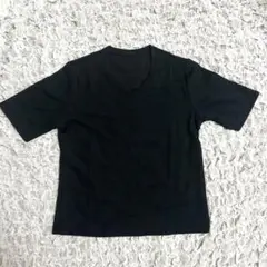 シャルレ CHARLE VネックTシャツ ブラック Mサイズ