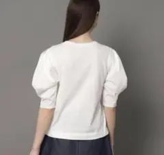 【新品・タグ付き】 DRESSTERIOR タックスリーブカットソー 白 36
