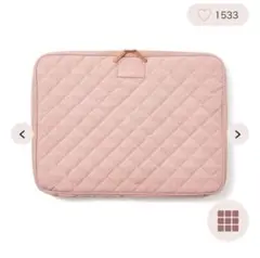 Francfranc キルティング PCケース 13～14インチ ピンク