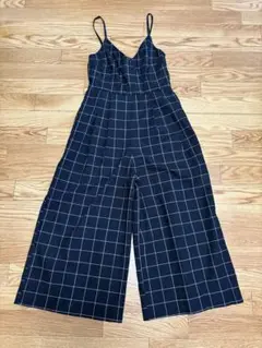 GU チェック柄 オールインワン Sサイズ
