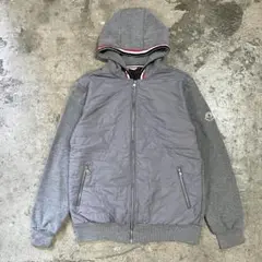 MONCLER モンクレール スウェット切替 ダウンパーカー XXL グレー