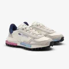 新品未使用　LACOSTE スニーカー オフホワイト ピンク×ブルー　25.5