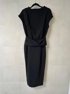美品adamerope ノースリーブワンピース 黒