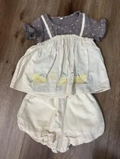 西松屋 セットアップ レモン ドット