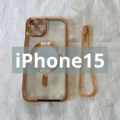【✨特価✨】 iPhone15 ケース　メタリック　ゴールド　MagSafe対応