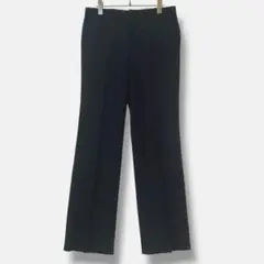スラックス　パンツ　通勤　オフィス　センタープレス　ネイビー　訳あり　F