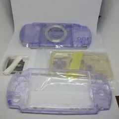 ジャンク品　PSP 2000 本体　シェル　スケルトンパープルとおまけ