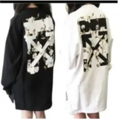新品未使用 off-white スウェット パーカー ワンピース不良フーディー