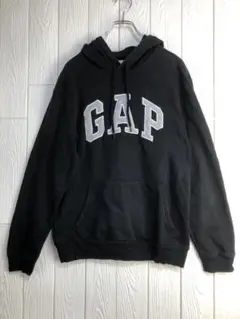 GAP ブラック パーカー 39cm肩幅 57cm着丈　Sサイズ