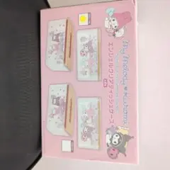 マイメロ・クロミのエンジェルクリアティッシュケース（ロゴパープル）