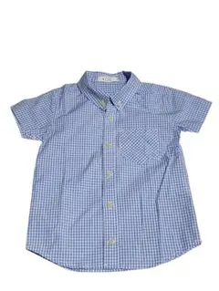 KOE 半袖シャツ 100cm 青チェック