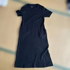 無印良品　スムース編み半袖ワンピースM