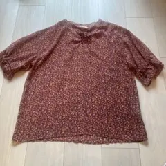 エヘカソポ　花柄ブラウス　ピンク