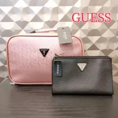 匿名配送 GUESS 未使用 新品 ポーチ バニティバッグ バニティケース ゲス