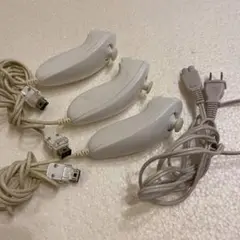 Wii ヌンチャク 任天堂 純正 RVL-004 白 ホワイト 3個