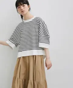 ADAM ET ROPE' 【サステナブル】クロップドTEE