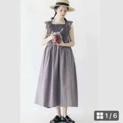 サマンサモスモス 胸元レース貼り ノースリ ワンピース