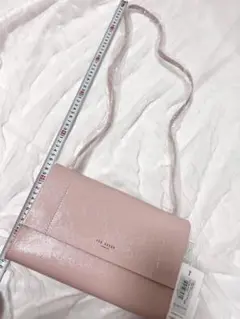 テッドベイカーted bakerショルダーバッグ 斜め掛けバッグ ピンク本革ツヤ