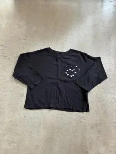 ZARA ベビー　92センチ　　ブラック ロングTシャツ 18-24ヶ月　ハート