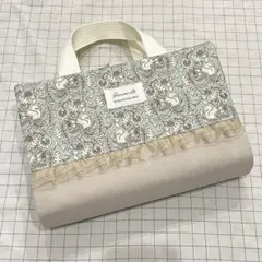 レビューブックカバー　看護学生　ハンドメイド　ボタニカル　フリル　138