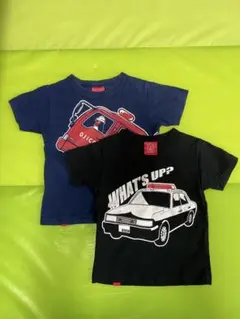 【OJICO】消防車・警察車両Tシャツ2枚セット 4A