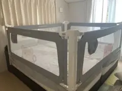Guchihome ベビーベッドガード グレー