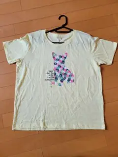 LL 　Tシャツ　黄色　新品　犬　ドッグ　TOPVALU COLLECTION