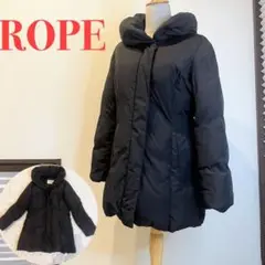 【美品】ROPE ロペ ダウンコート ミドル丈 38 黒 ブラック Aライン