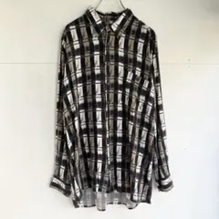 ヴィンテージ レーヨンシャツ デザインシャツ 長袖 古着 総柄シャツ セレクト