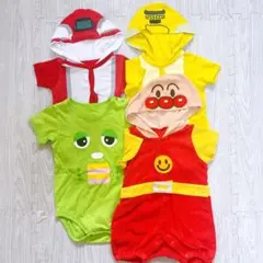 ベビー服 ロンパース なりきり アンパンマン 新幹線 ガチャピン 男の子