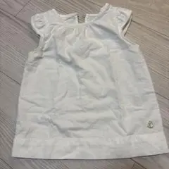 ホワイト フリル袖 Tシャツ 4ans102cm プチバトー