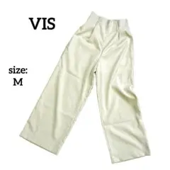 ビス レディース ワイドパンツ ハイウエスト ￼ タック ベージュ ストレート