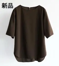 ジョーゼット　ハーフスリーブブラウス