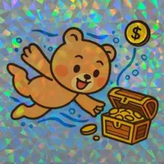 ホログラムクマステッカー