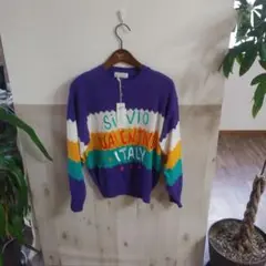 【新品】silviovalentino 刺繍ロゴ ニット