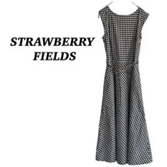 【STRAWBERRY FIELDS】ギンガムチェック　ノースリーブ　ワンピース