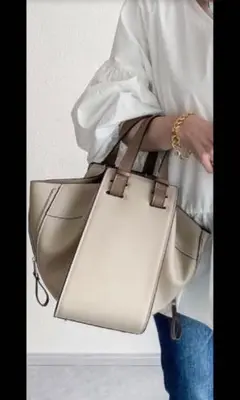 ベージュ 合成皮革 トートバッグ