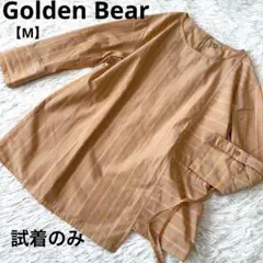 ゴールデンベア✨M✨試着のみ美品✨アシンメトリー✨シャツ　ブラウス✨調整ヒモ