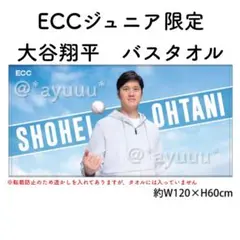 【限定品・未開封】大谷翔平 ECCジュニア バスタオル W120×H60cm