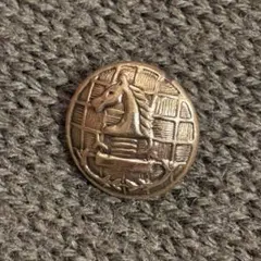金色　馬の彫刻ボタン8個セット、昭和レトロ