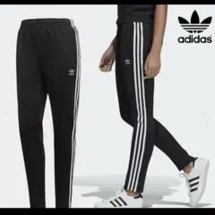 adidas アディダス トレフォイルロゴ刺繍ライントラックパンツ ジャージ M