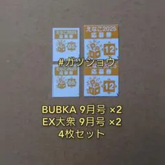 EX 大衆 BUBKA 2025年9月号 各 応募券 2枚 4枚セット