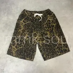 Y2K Leopard print wide shorts grunge