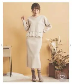 新品⭐︎レースぺプラムニットセット