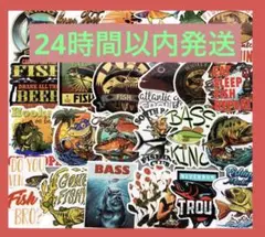✨一品限り✨ フィシングステッカー 65枚 お釣りステッカー 魚シール防水シール